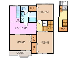 ランドマーク３４の物件間取画像